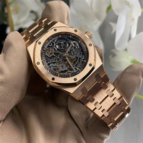 audemars piguet skeleton rose gold replica|audemars piguet skeleton price.